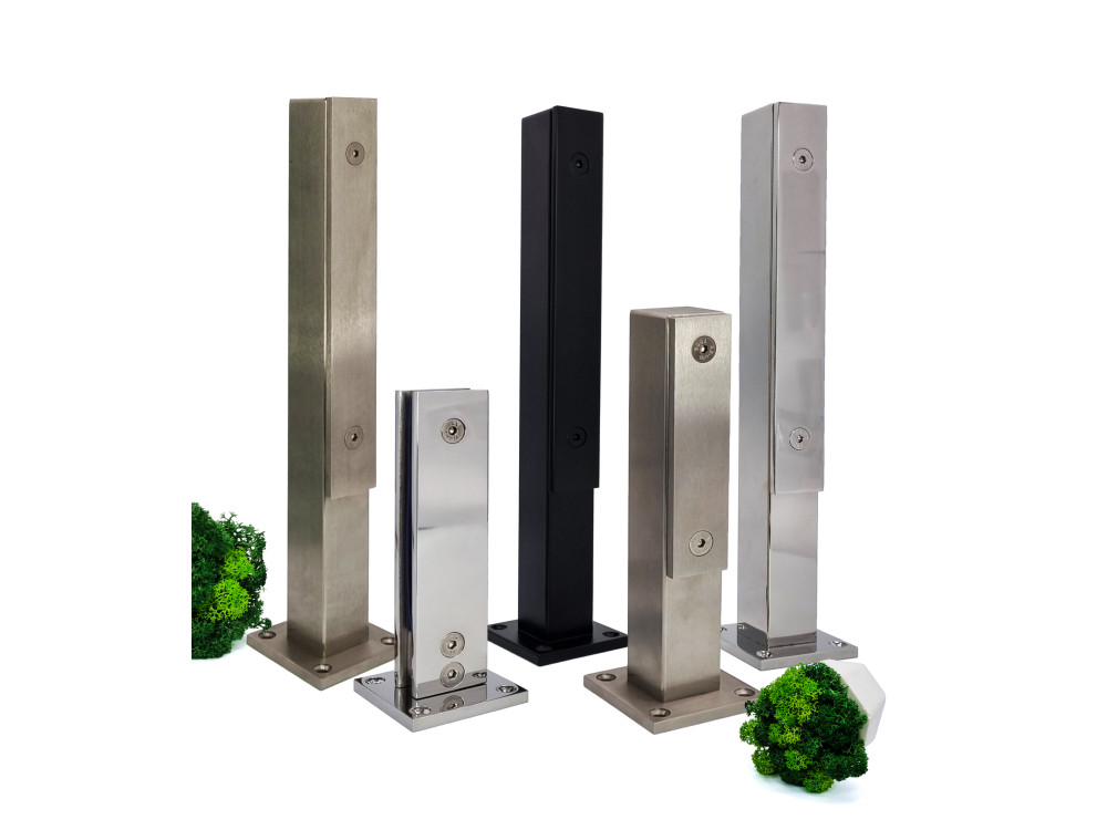 Stand for central glass railings